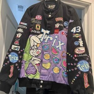 Chase Authentics Black and Purple Trix Bomber Jacket